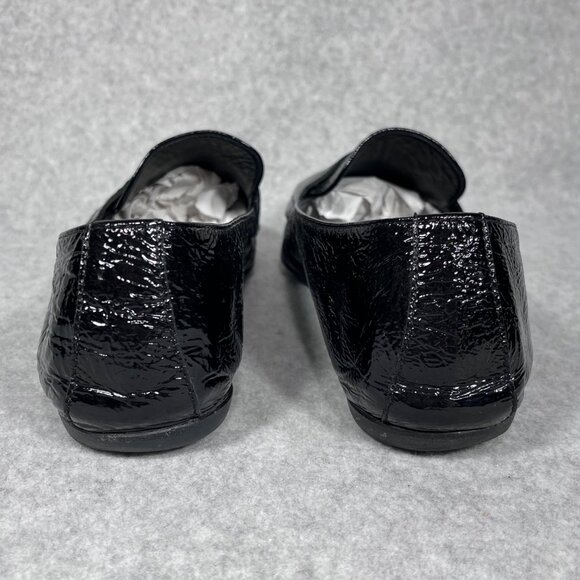 AGL Loafers Womens 11 US Black Patent‎ Leather Pointed Toe Shoe Flats Business - Picture 6 of 16